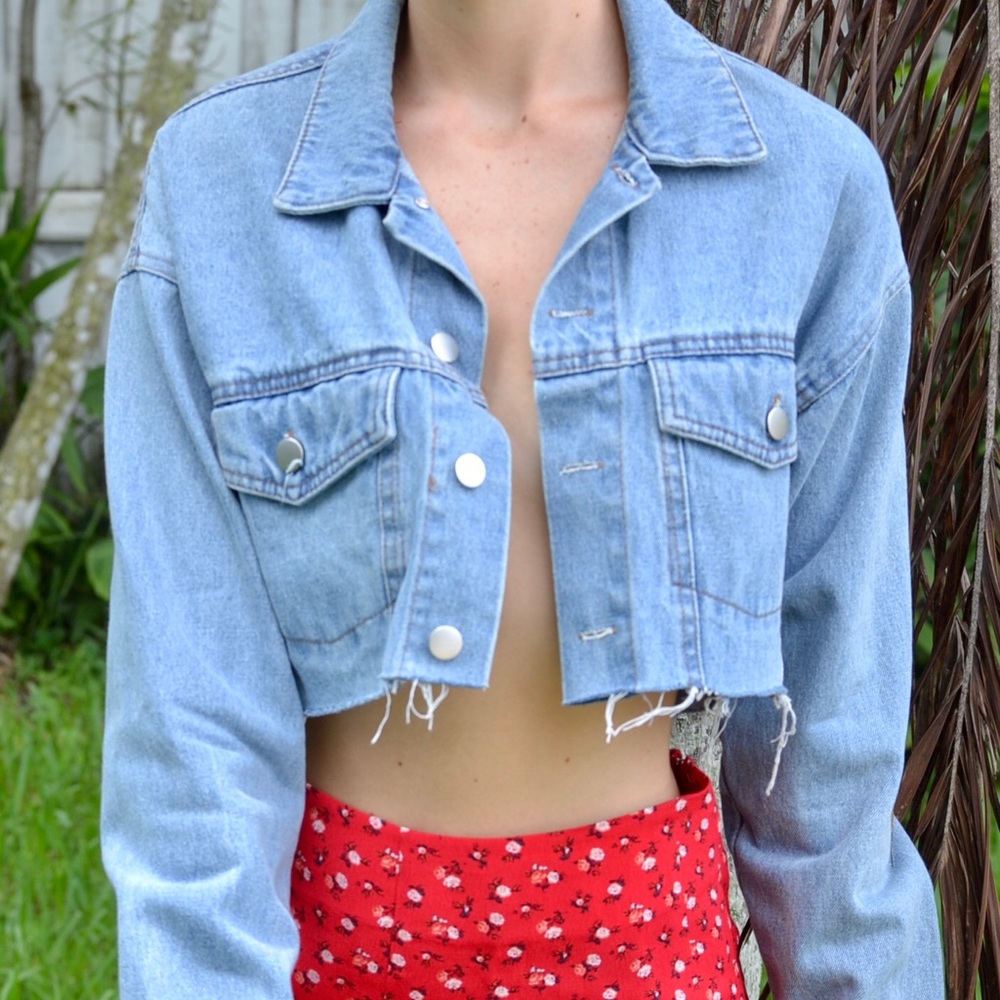 cropped denim jacket